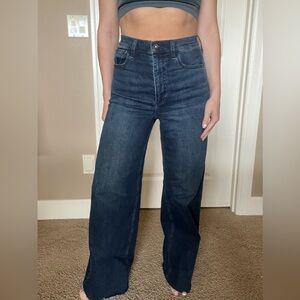 Rag & Bone Blue high waisted Flare Wide Leg Jeans